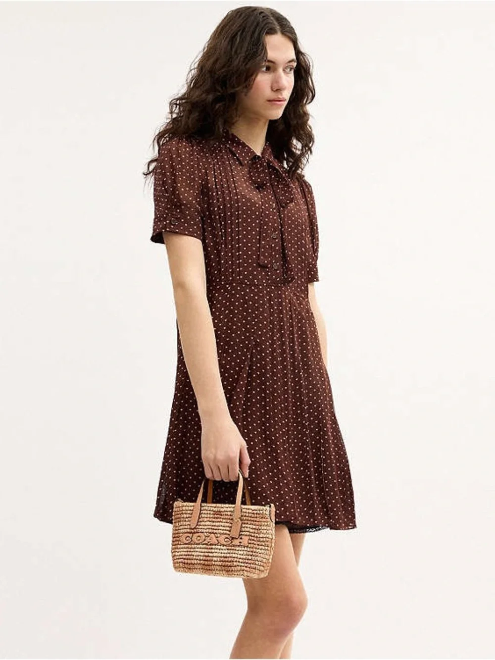 Coach City Mini Tote Bag With Gingham Print NWT